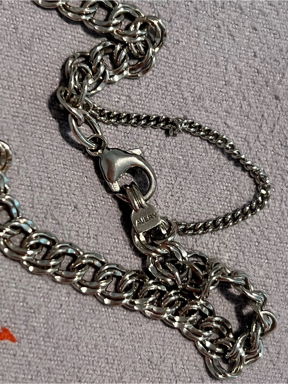 James Avery Silver Light Double Curb Charm Bracelet - Picture 3 of 3